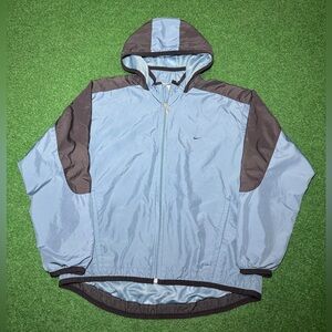 Nike Windbreaker Full Zip Running Outdoor Spring Gray Womens Large Jacket